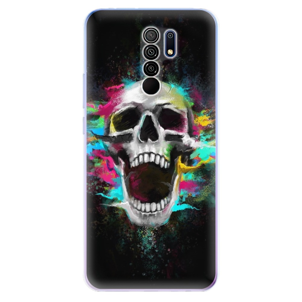 Odolné silikónové puzdro iSaprio - Skull in Colors - Xiaomi Redmi 9