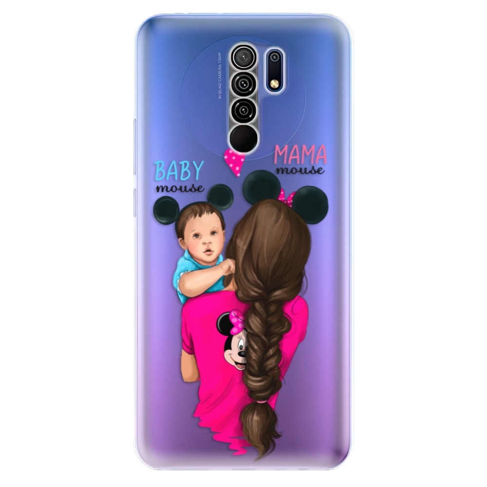 Odolné silikónové puzdro iSaprio - Mama Mouse Brunette and Boy - Xiaomi Redmi 9