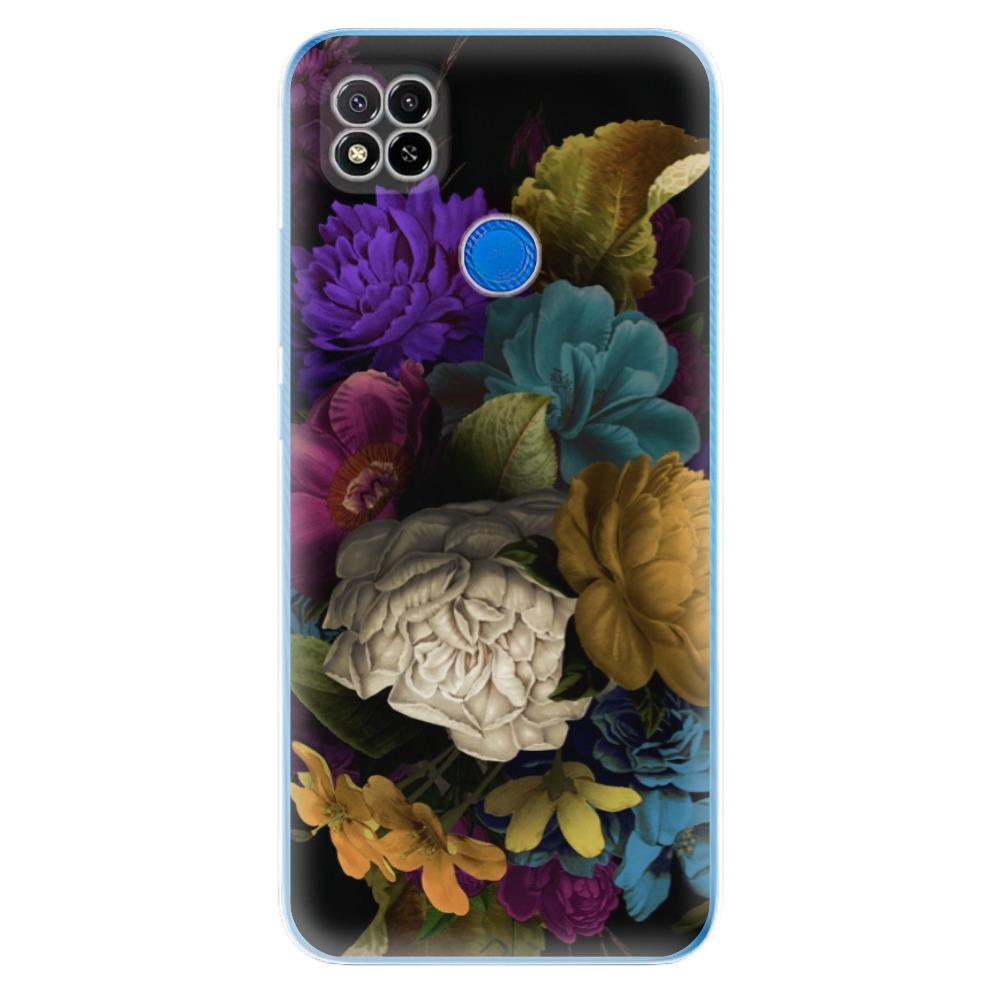 Odolné silikónové puzdro iSaprio - Dark Flowers - Xiaomi Redmi 9C