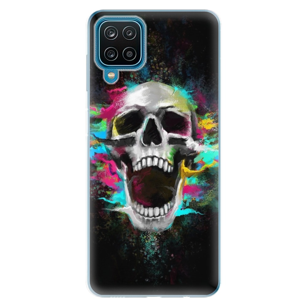 Odolné silikónové puzdro iSaprio - Skull in Colors - Samsung Galaxy A12