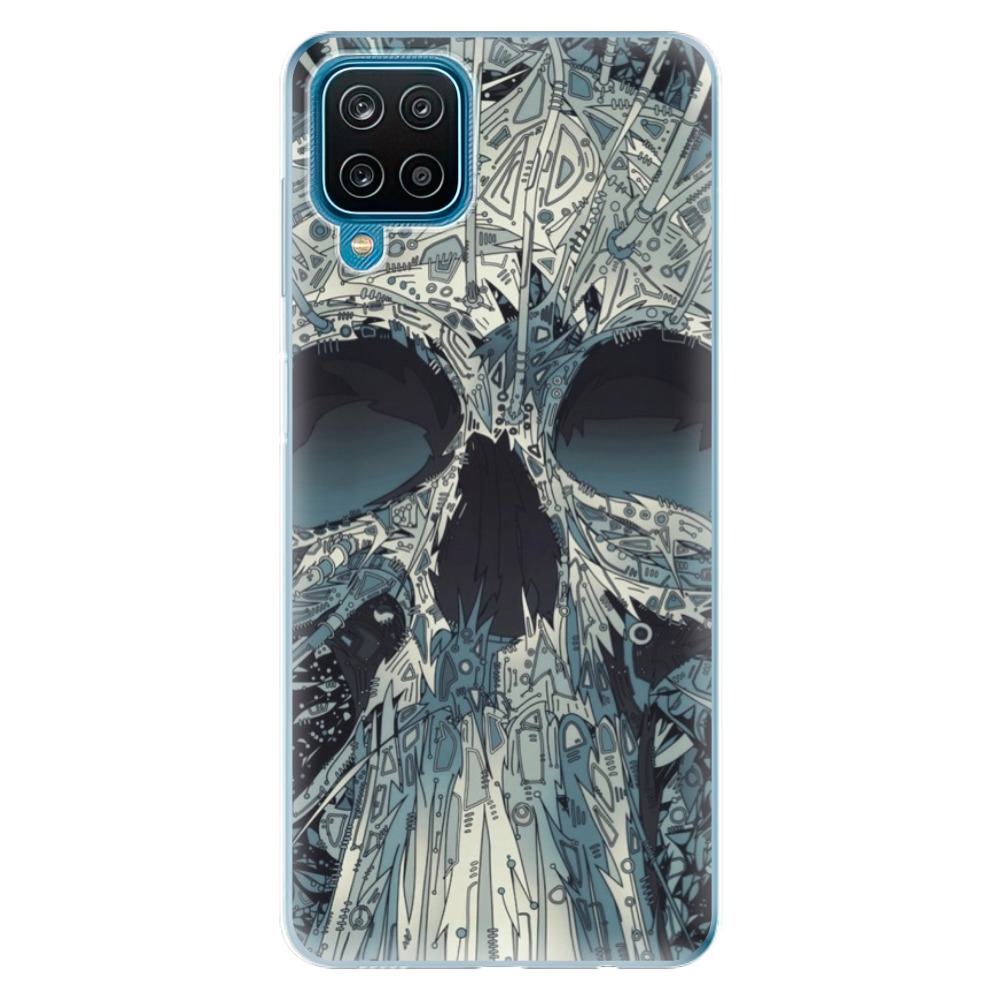 Odolné silikónové puzdro iSaprio - Abstract Skull - Samsung Galaxy A12