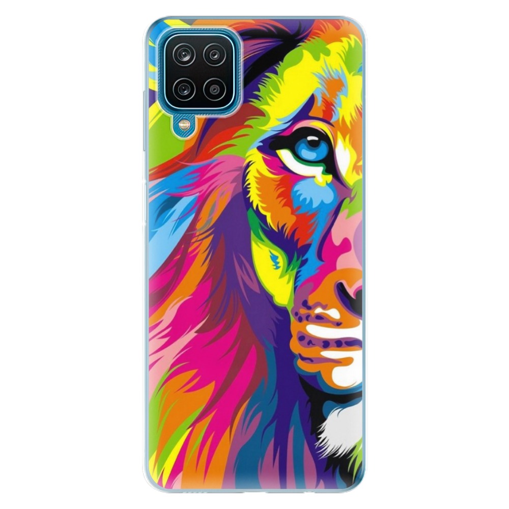 Odolné silikónové puzdro iSaprio - Rainbow Lion - Samsung Galaxy A12