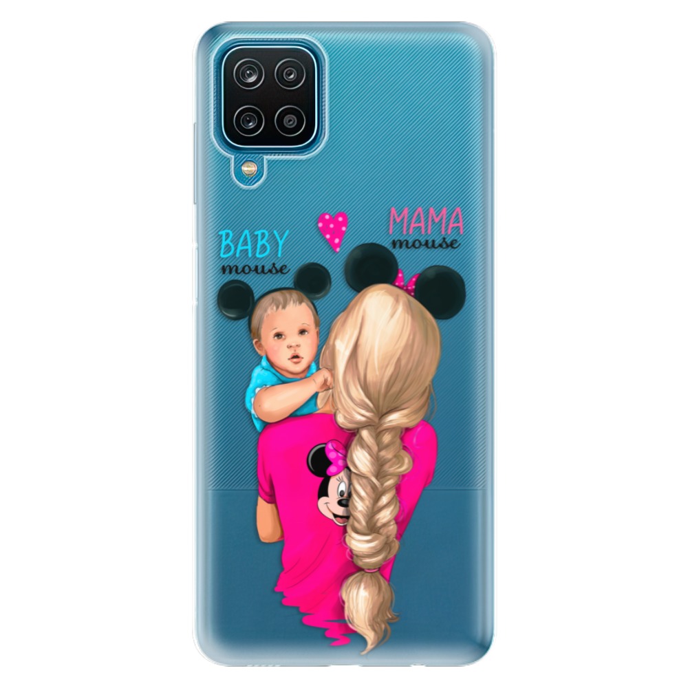 Odolné silikónové puzdro iSaprio - Mama Mouse Blonde and Boy - Samsung Galaxy A12