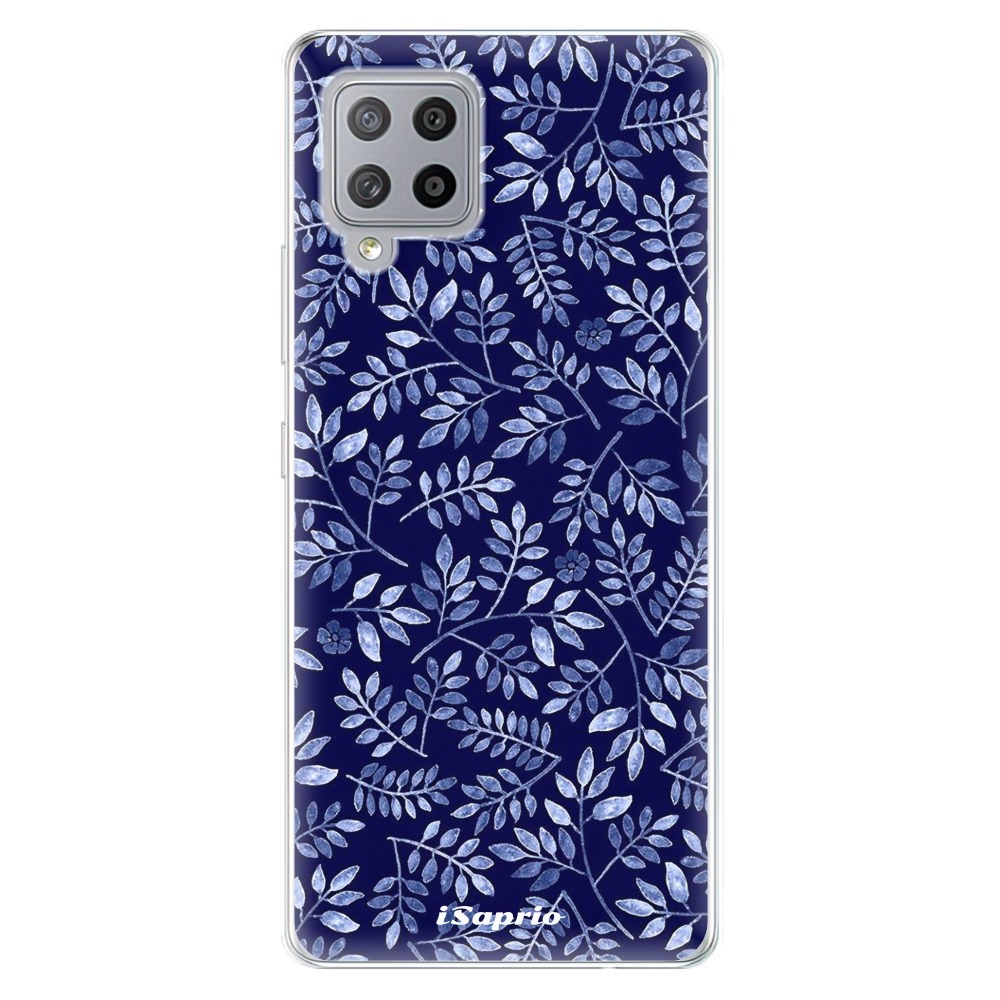 Odolné silikónové puzdro iSaprio - Blue Leaves 05 - Samsung Galaxy A42