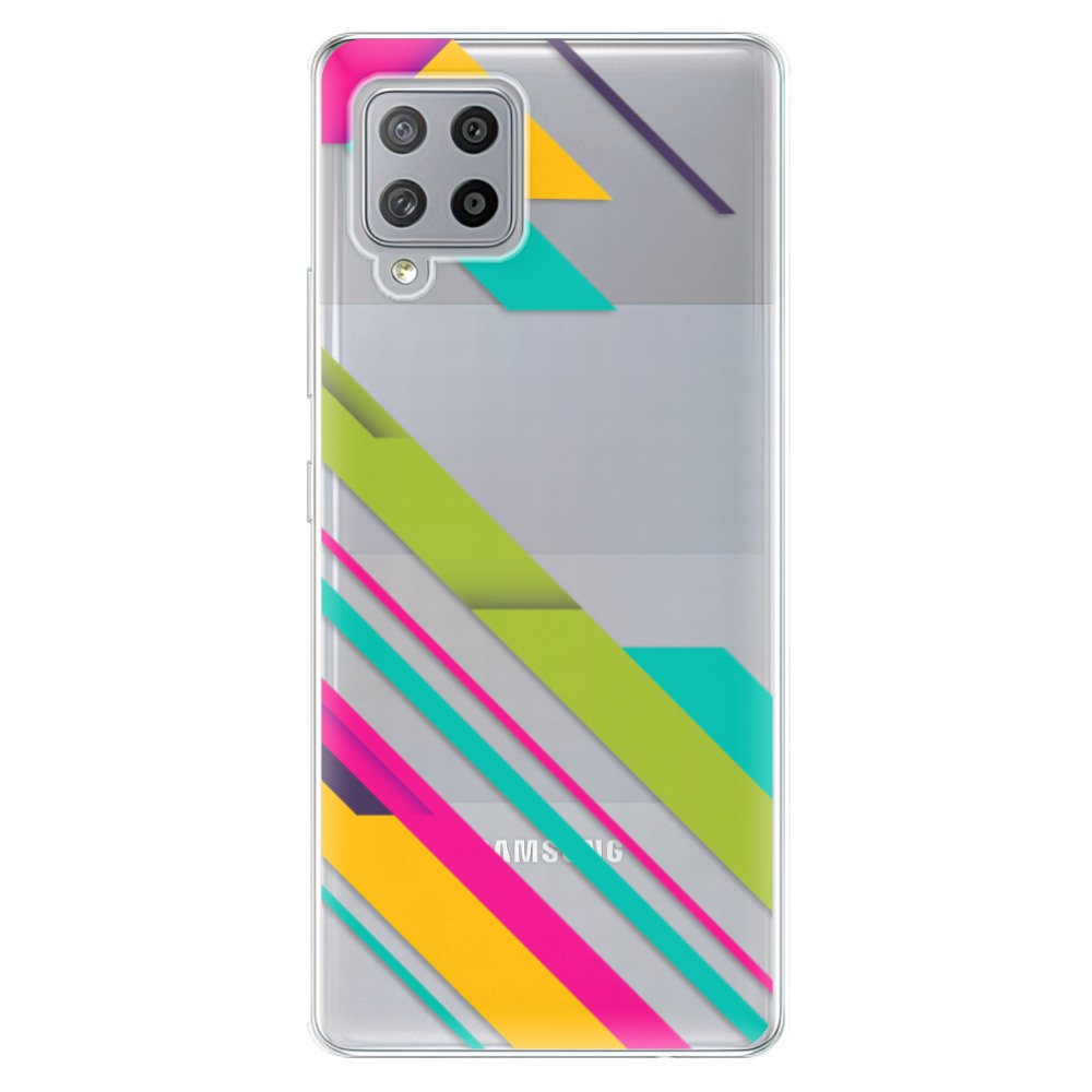 Odolné silikónové puzdro iSaprio - Color Stripes 03 - Samsung Galaxy A42