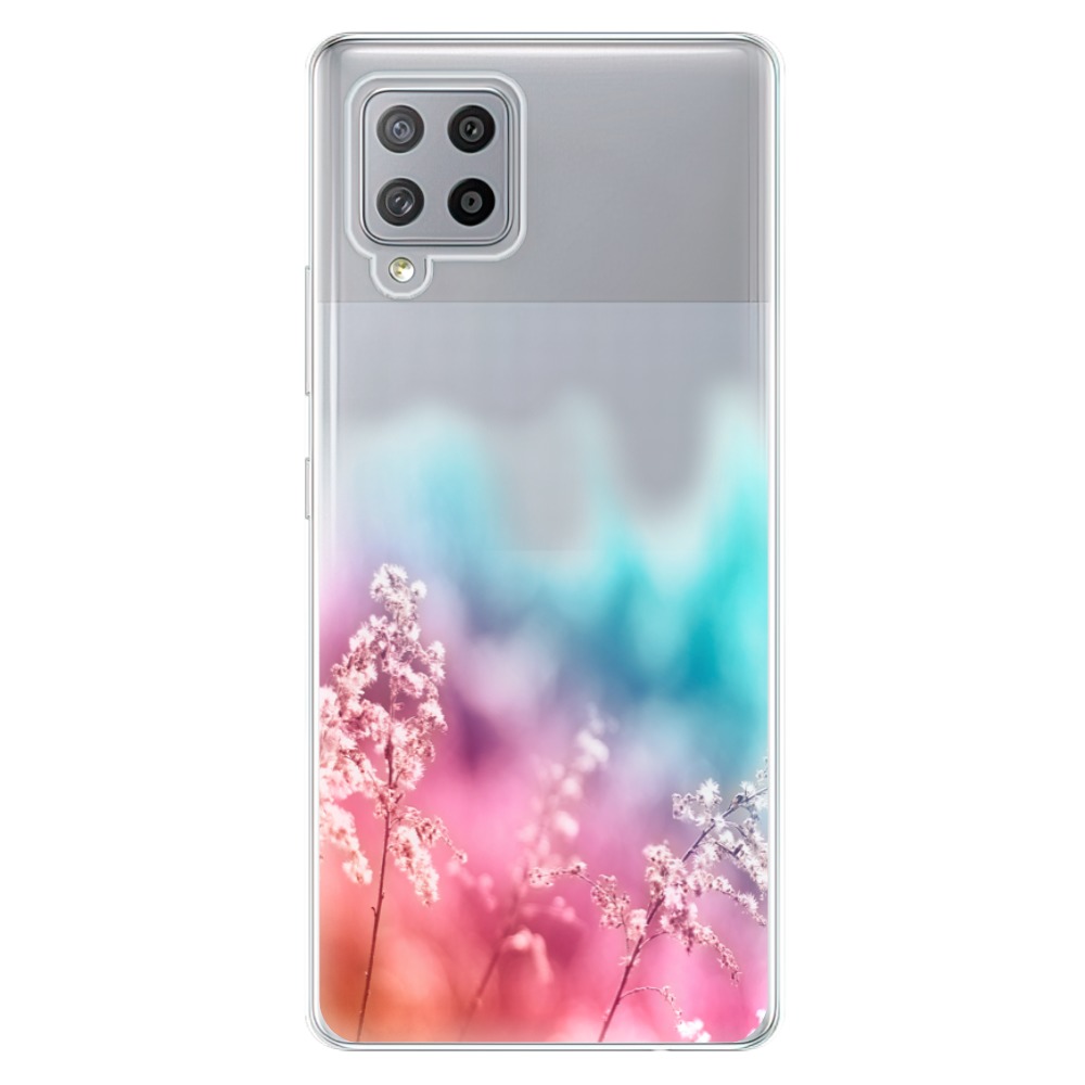 Odolné silikónové puzdro iSaprio - Rainbow Grass - Samsung Galaxy A42