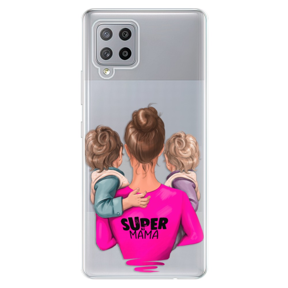 Odolné silikónové puzdro iSaprio - Super Mama - Two Boys - Samsung Galaxy A42