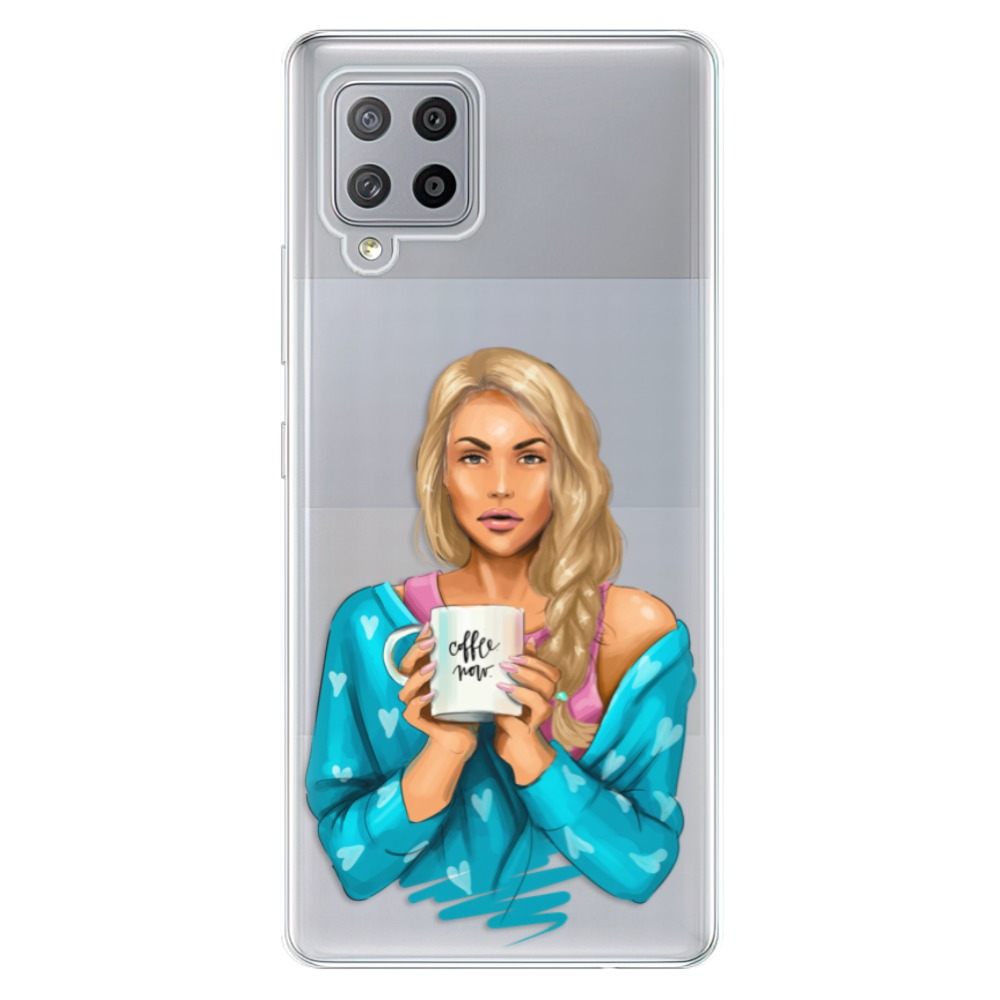 Odolné silikónové puzdro iSaprio - Coffe Now - Blond - Samsung Galaxy A42
