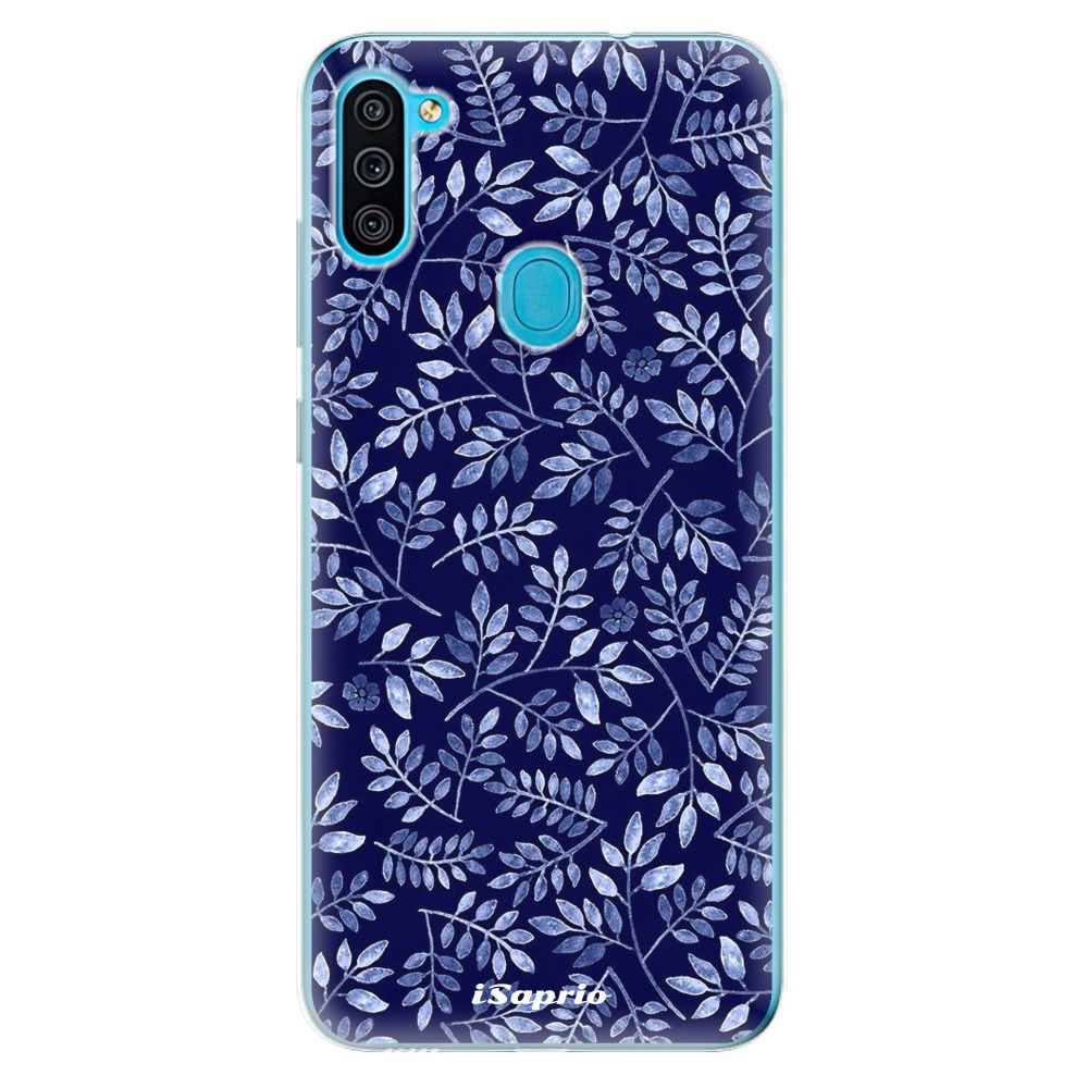 Odolné silikónové puzdro iSaprio - Blue Leaves 05 - Samsung Galaxy M11