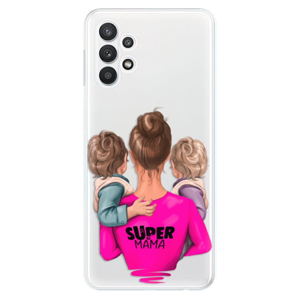 Odolné silikónové puzdro iSaprio - Super Mama - Two Boys - Samsung Galaxy A32 5G