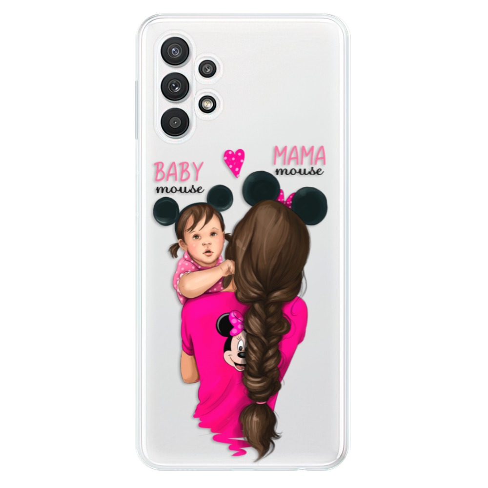 Odolné silikónové puzdro iSaprio - Mama Mouse Brunette and Girl - Samsung Galaxy A32 5G