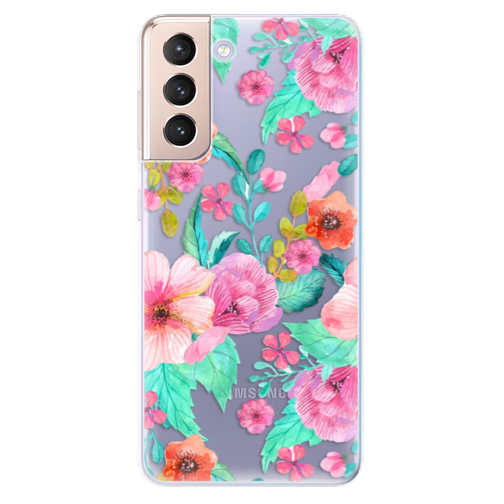 Odolné silikónové puzdro iSaprio - Flower Pattern 01 - Samsung Galaxy S21