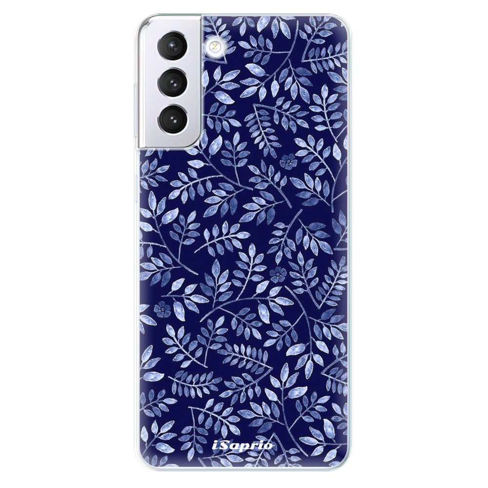 Odolné silikónové puzdro iSaprio - Blue Leaves 05 - Samsung Galaxy S21+
