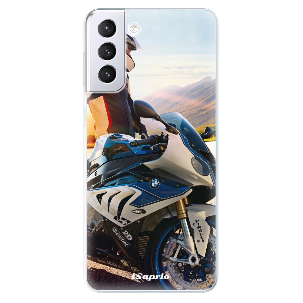 Odolné silikónové puzdro iSaprio - Motorcycle 10 - Samsung Galaxy S21+