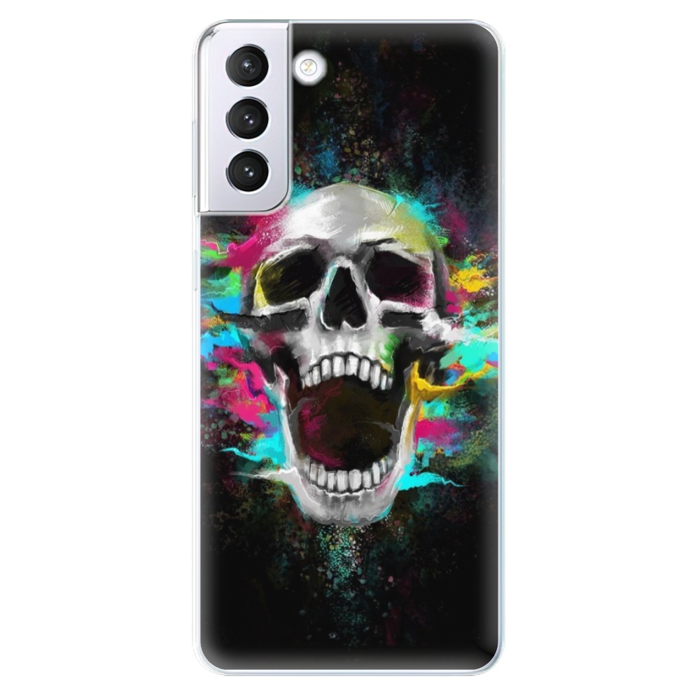 Odolné silikónové puzdro iSaprio - Skull in Colors - Samsung Galaxy S21+