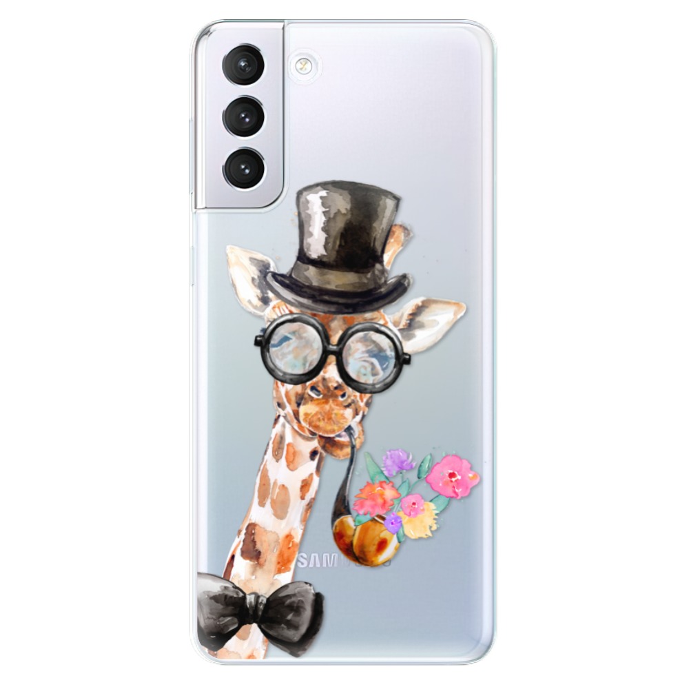 Odolné silikónové puzdro iSaprio - Sir Giraffe - Samsung Galaxy S21+