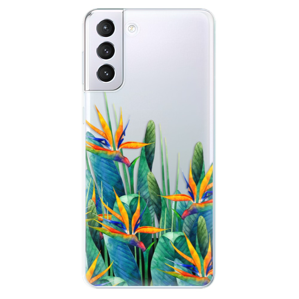 Odolné silikónové puzdro iSaprio - Exotic Flowers - Samsung Galaxy S21+