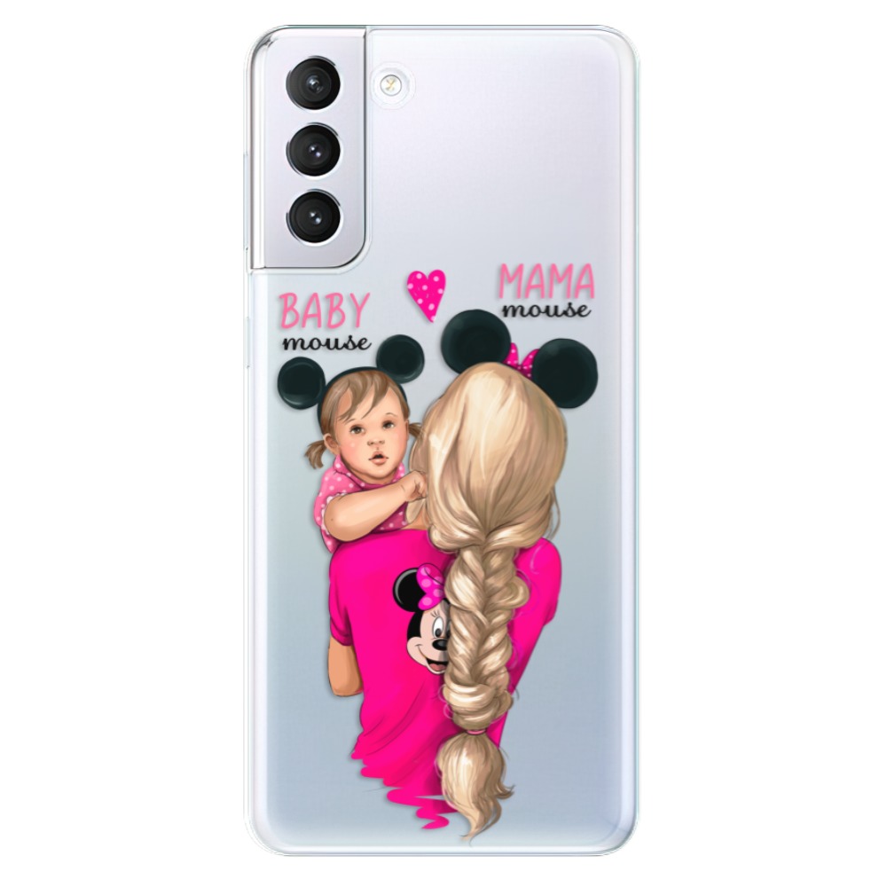 Odolné silikónové puzdro iSaprio - Mama Mouse Blond and Girl - Samsung Galaxy S21+