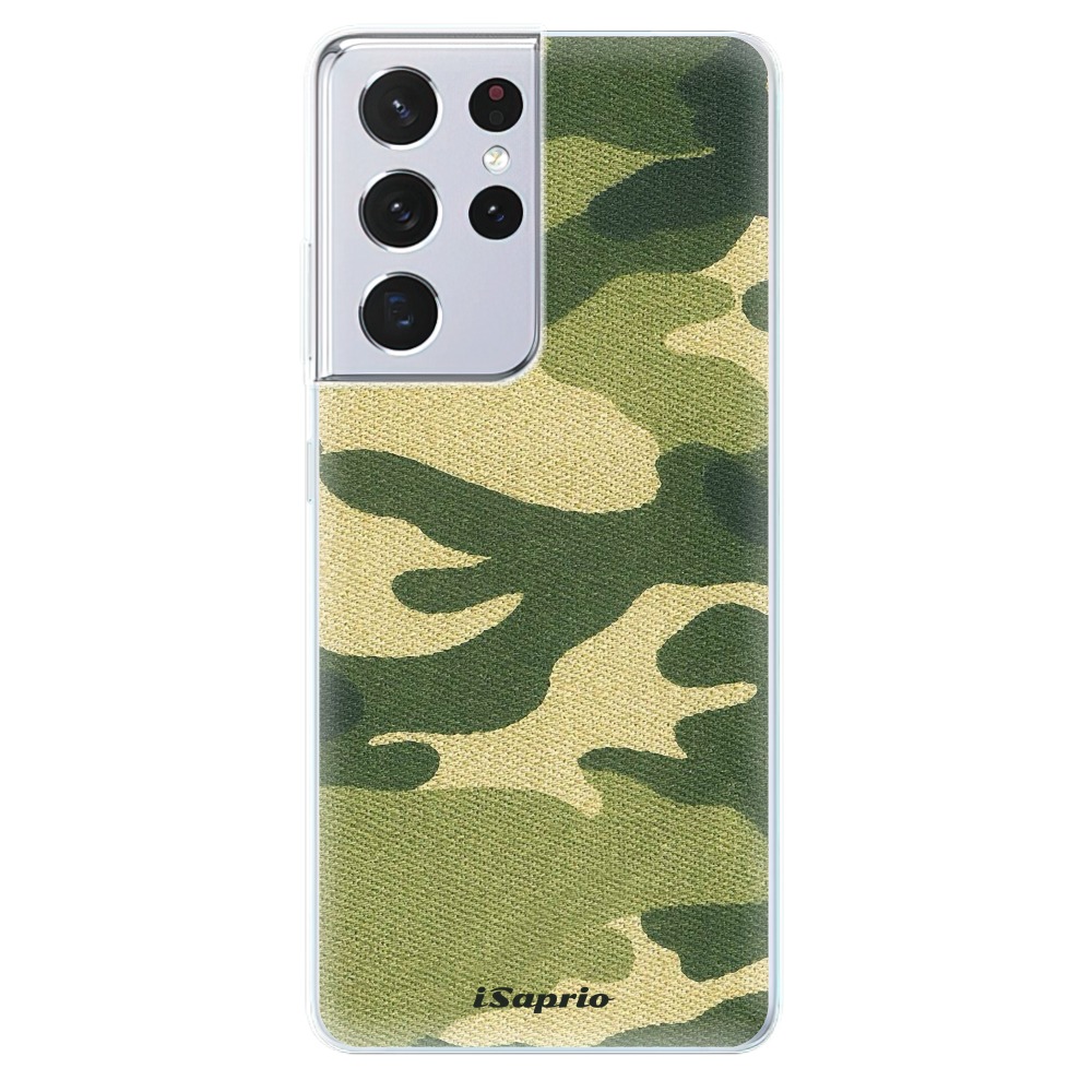 Odolné silikónové puzdro iSaprio - Green Camuflage 01 - Samsung Galaxy S21 Ultra