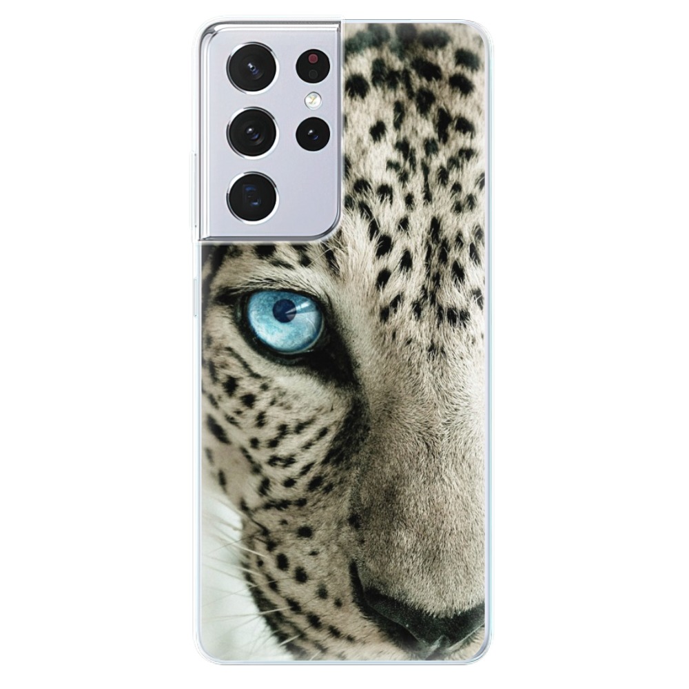 Odolné silikónové puzdro iSaprio - White Panther - Samsung Galaxy S21 Ultra