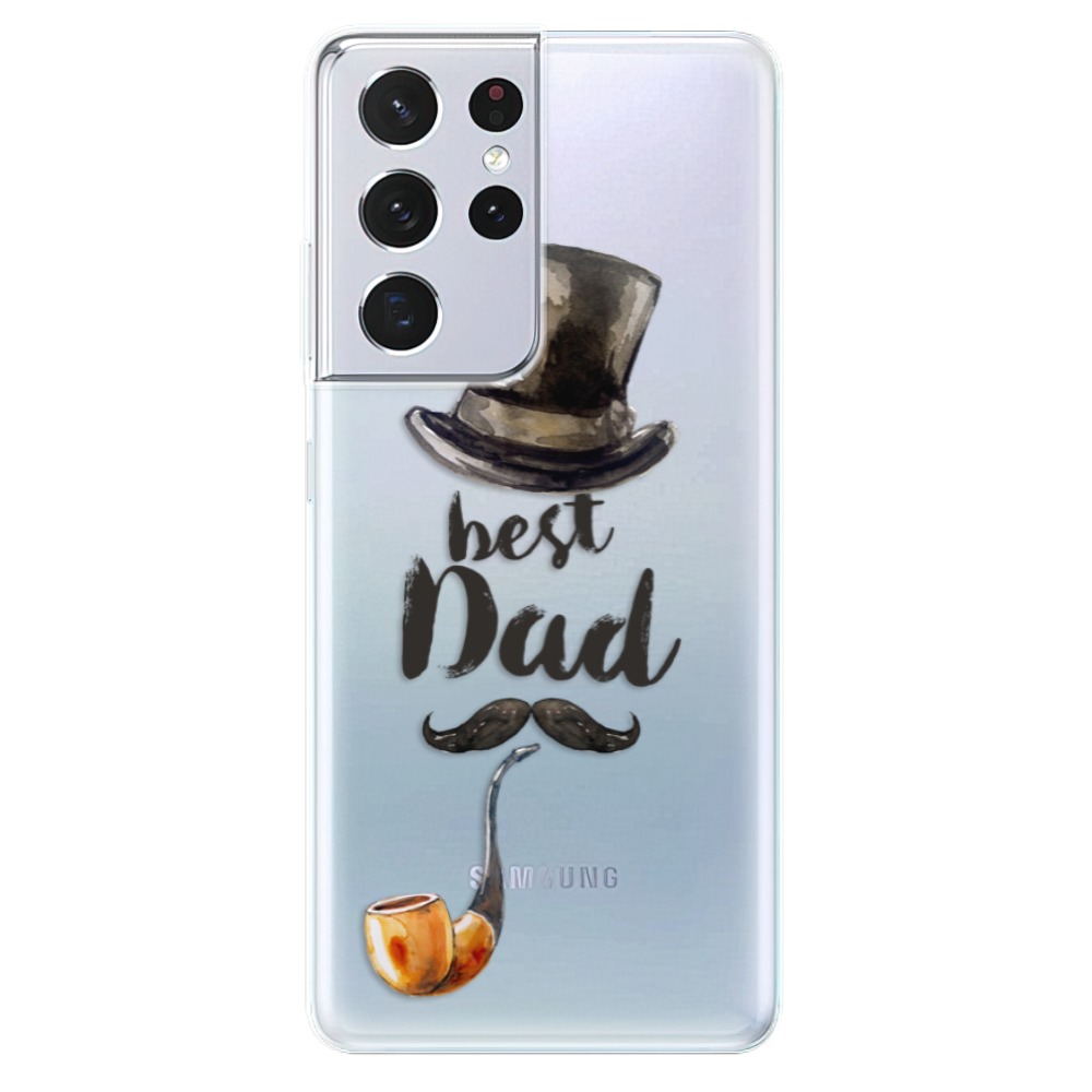 Odolné silikónové puzdro iSaprio - Best Dad - Samsung Galaxy S21 Ultra