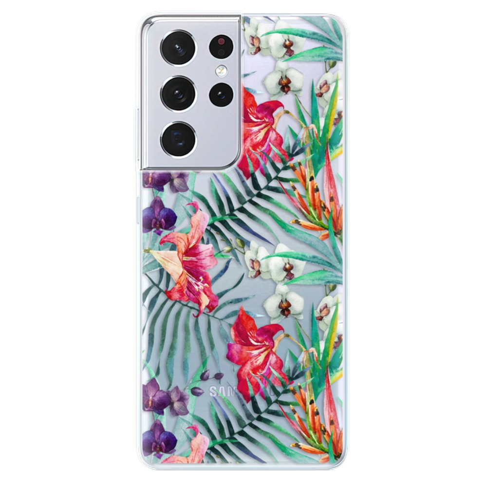 Odolné silikónové puzdro iSaprio - Flower Pattern 03 - Samsung Galaxy S21 Ultra