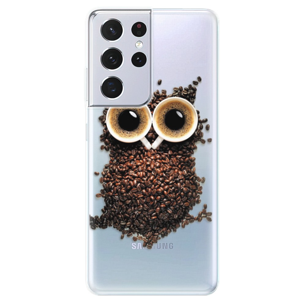 Odolné silikónové puzdro iSaprio - Owl And Coffee - Samsung Galaxy S21 Ultra