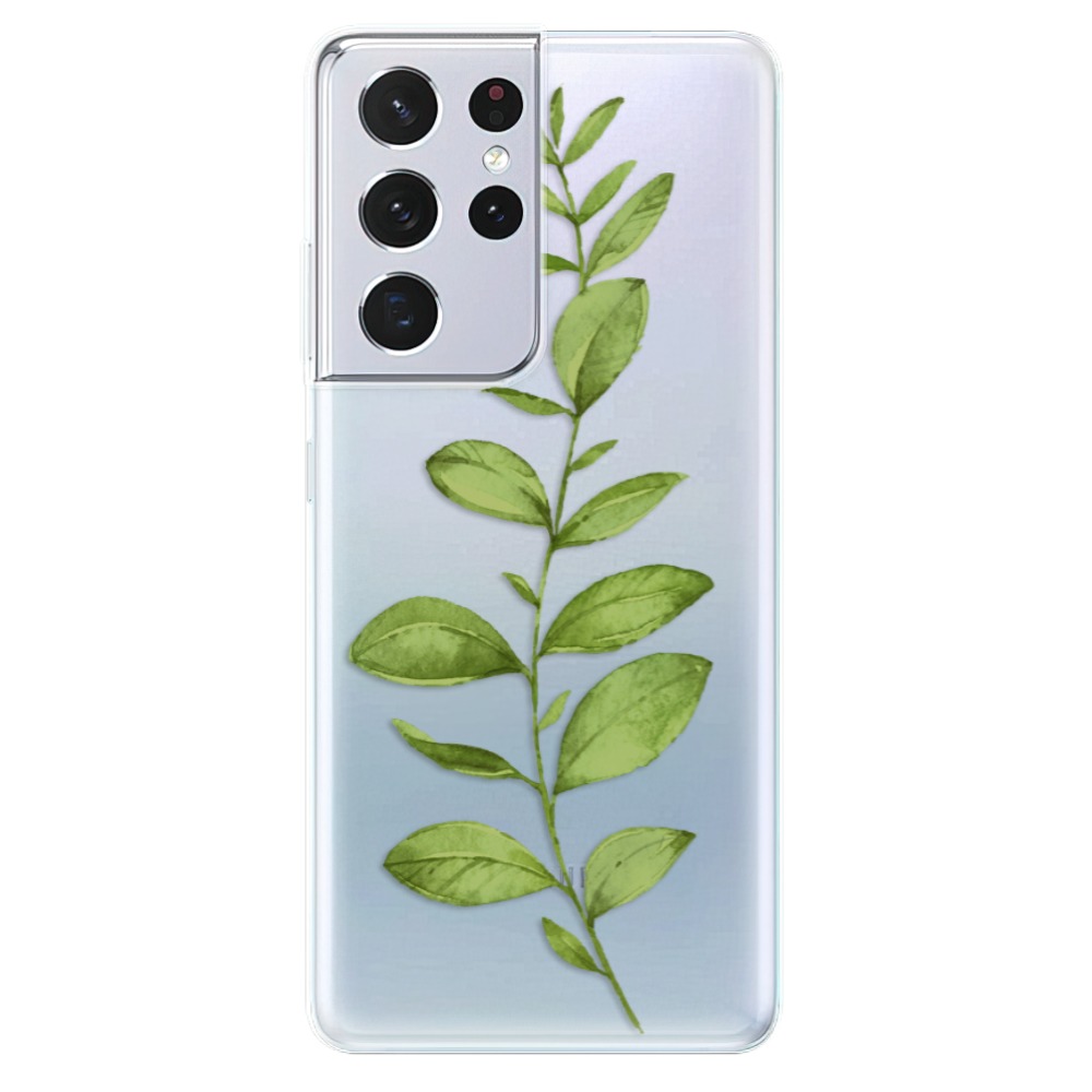 Odolné silikónové puzdro iSaprio - Green Plant 01 - Samsung Galaxy S21 Ultra