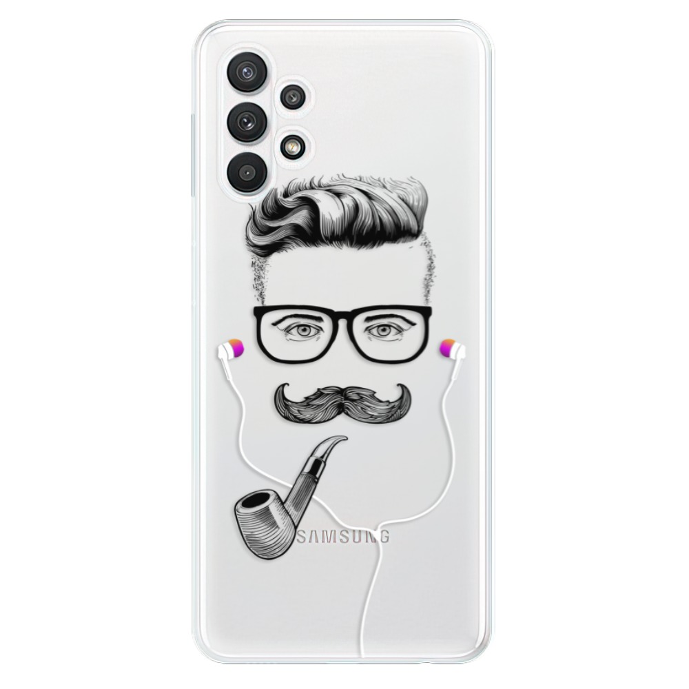 Odolné silikónové puzdro iSaprio - Man With Headphones 01 - Samsung Galaxy A32