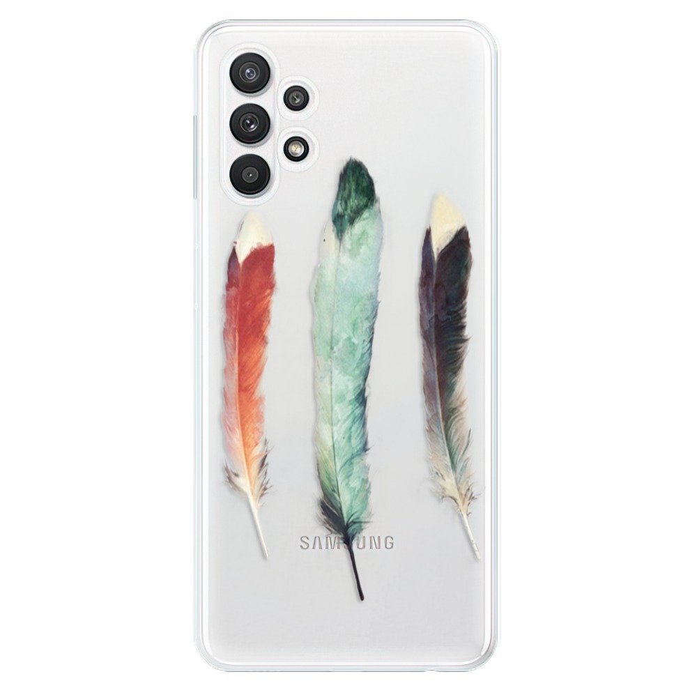 Odolné silikónové puzdro iSaprio - Three Feathers - Samsung Galaxy A32