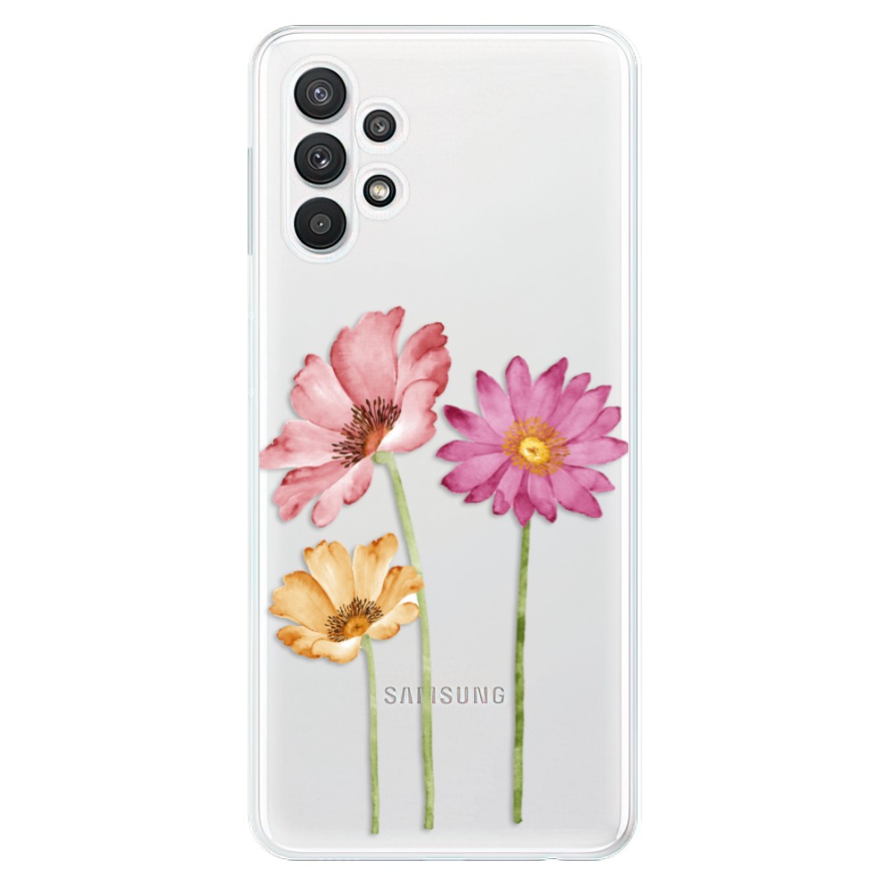 Odolné silikónové puzdro iSaprio - Three Flowers - Samsung Galaxy A32