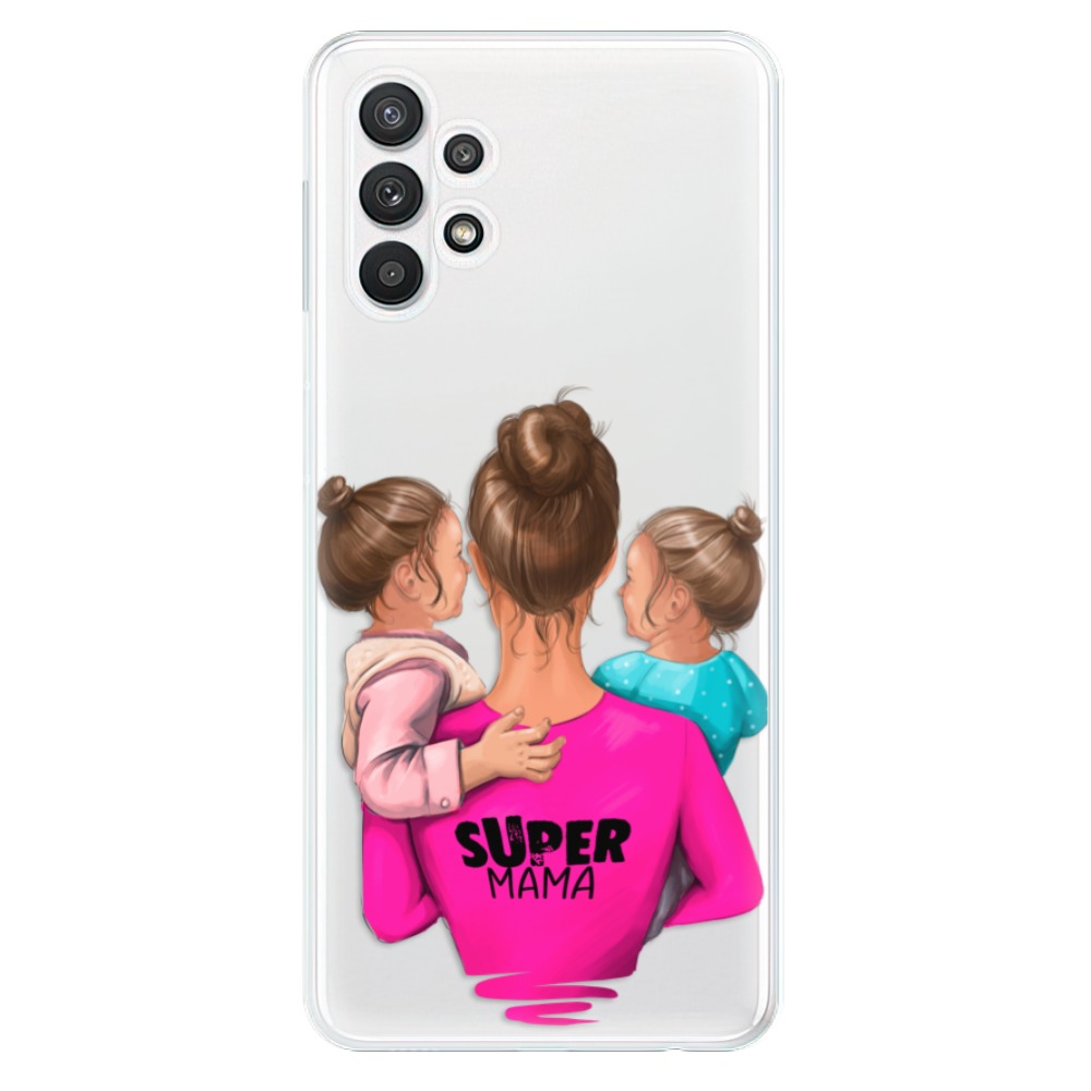 Odolné silikónové puzdro iSaprio - Super Mama - Two Girls - Samsung Galaxy A32
