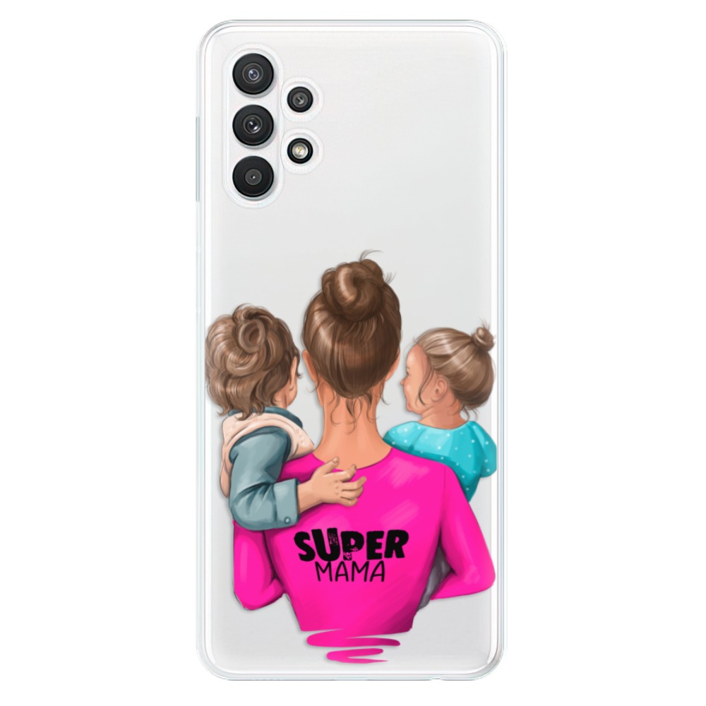 Odolné silikónové puzdro iSaprio - Super Mama - Boy and Girl - Samsung Galaxy A32