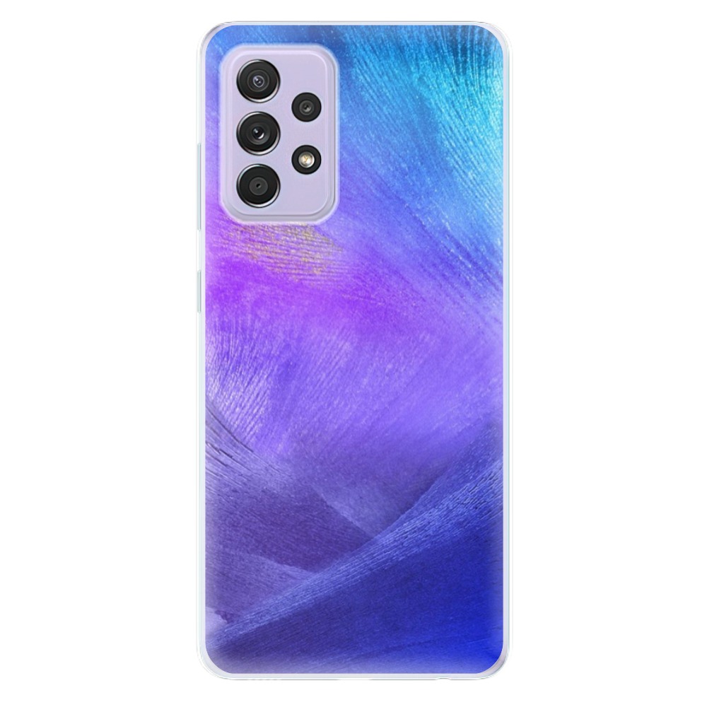 Odolné silikónové puzdro iSaprio - Purple Feathers - Samsung Galaxy A52/A52 5G