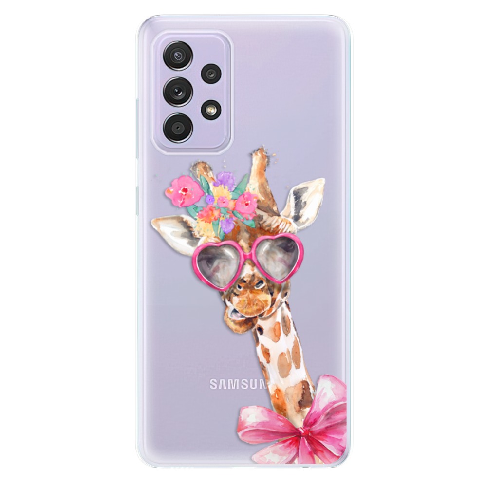 Odolné silikónové puzdro iSaprio - Lady Giraffe - Samsung Galaxy A52/A52 5G