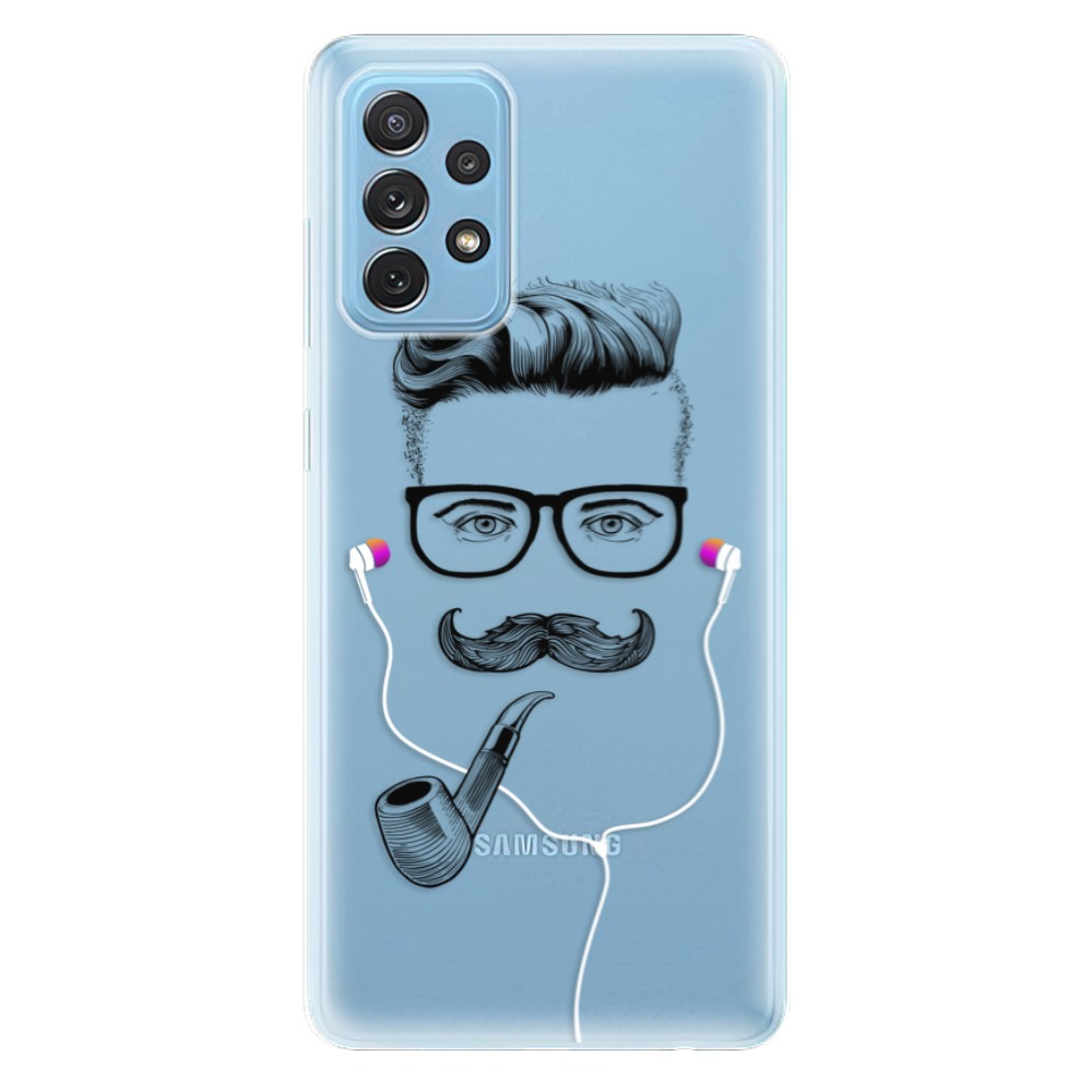 Odolné silikónové puzdro iSaprio - Man With Headphones 01 - Samsung Galaxy A72
