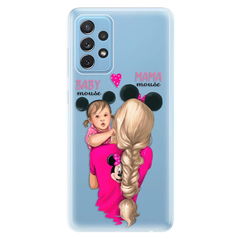 Odolné silikónové puzdro iSaprio - Mama Mouse Blond and Girl - Samsung Galaxy A72