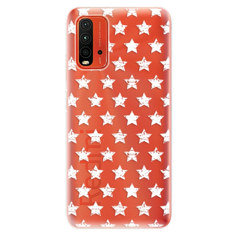 Odolné silikónové puzdro iSaprio - Stars Pattern - white - Xiaomi Redmi 9T