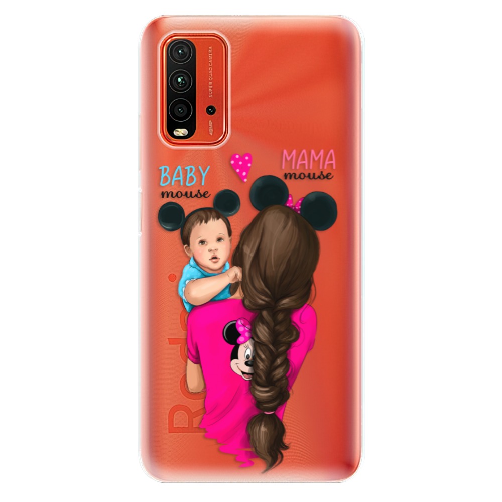 Odolné silikónové puzdro iSaprio - Mama Mouse Brunette and Boy - Xiaomi Redmi 9T