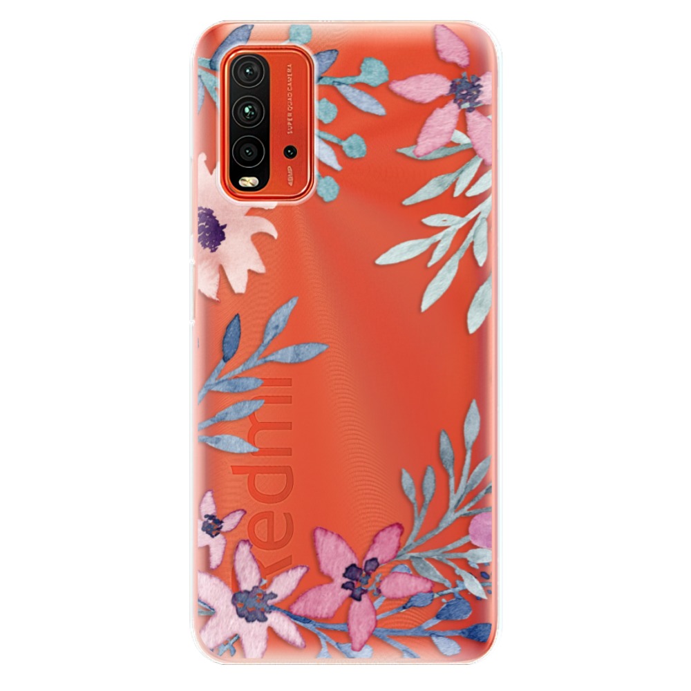 Odolné silikónové puzdro iSaprio - Leaves and Flowers - Xiaomi Redmi 9T