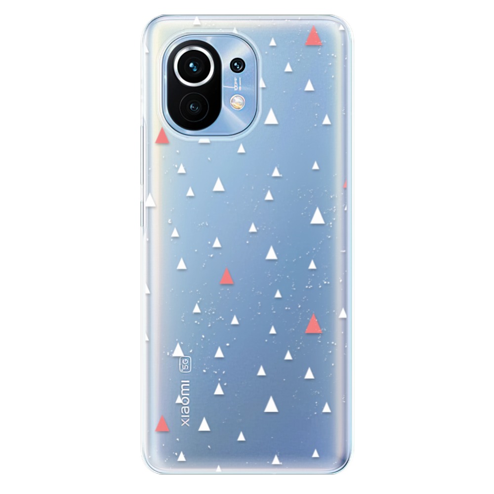 Odolné silikónové puzdro iSaprio - Abstract Triangles 02 - white - Xiaomi Mi 11