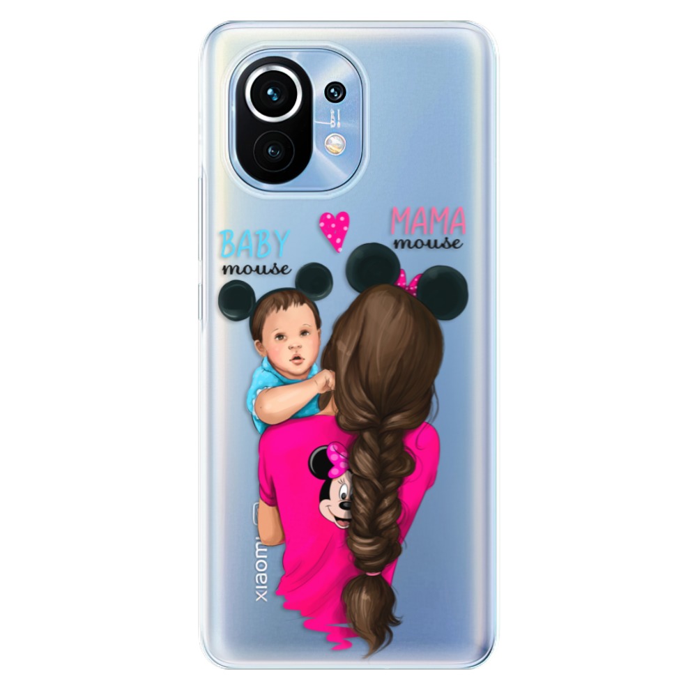 Odolné silikónové puzdro iSaprio - Mama Mouse Brunette and Boy - Xiaomi Mi 11