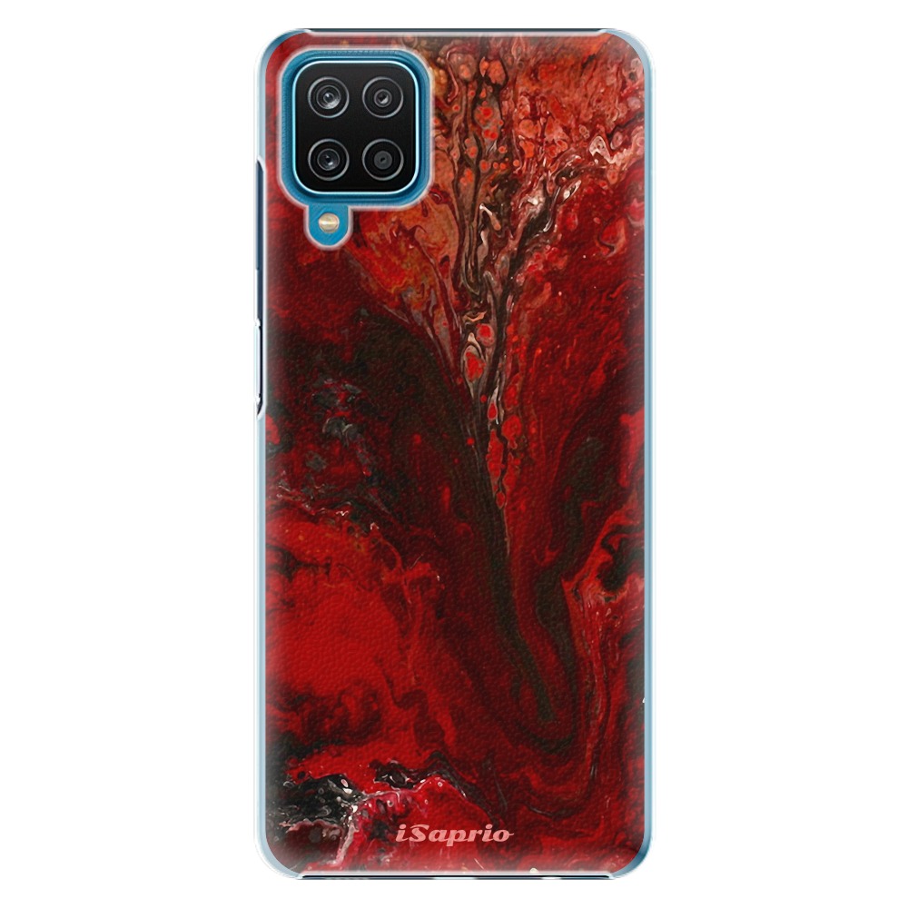 Plastové puzdro iSaprio - RedMarble 17 - Samsung Galaxy A12