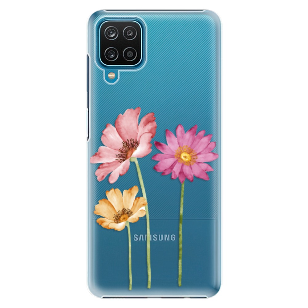 Plastové puzdro iSaprio - Three Flowers - Samsung Galaxy A12