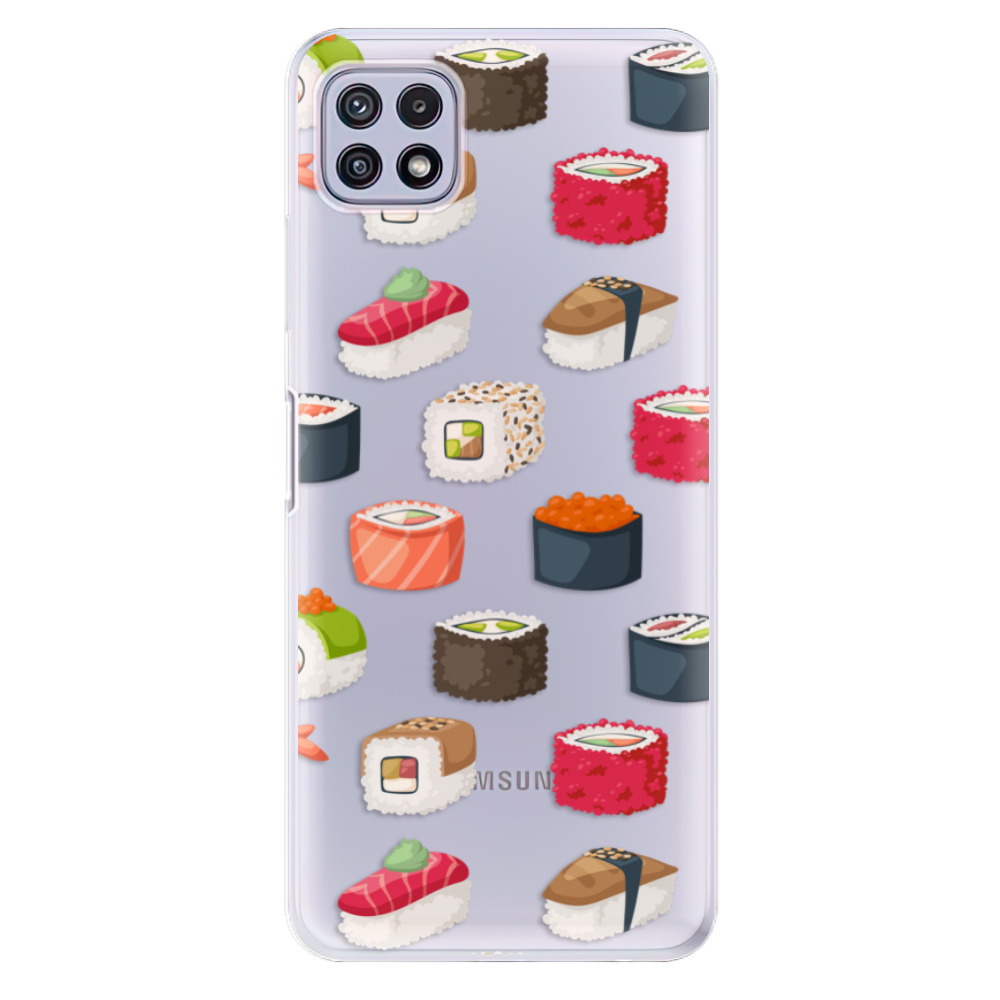 Odolné silikónové puzdro iSaprio - Sushi Pattern - Samsung Galaxy A22 5G