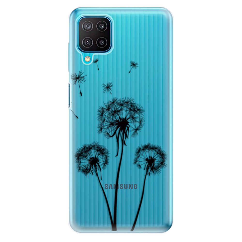 Odolné silikónové puzdro iSaprio - Three Dandelions - black - Samsung Galaxy M12