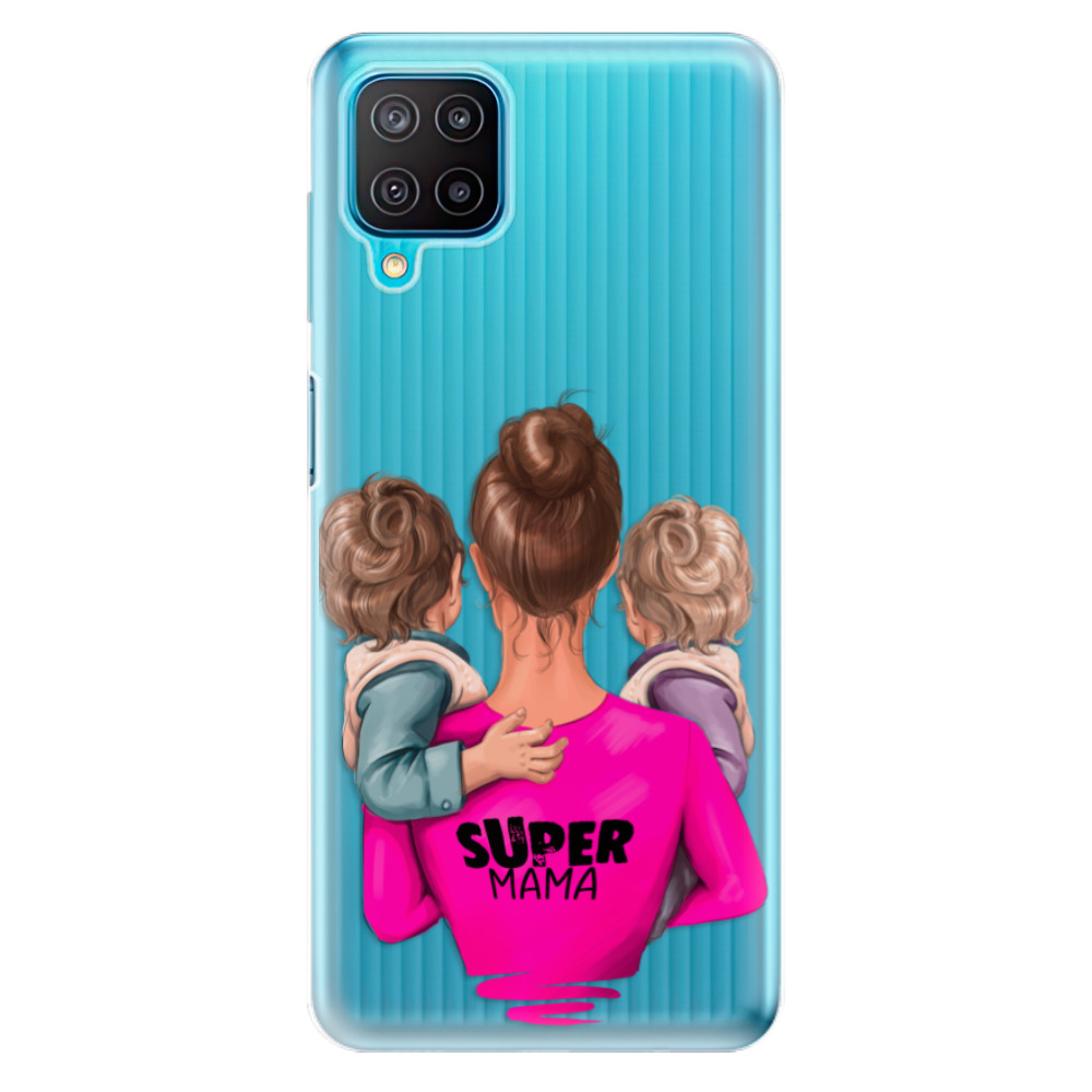 Odolné silikónové puzdro iSaprio - Super Mama - Two Boys - Samsung Galaxy M12