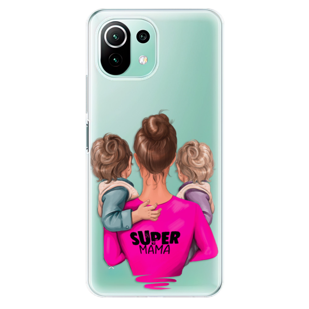 Odolné silikónové puzdro iSaprio - Super Mama - Two Boys - Xiaomi Mi 11 Lite