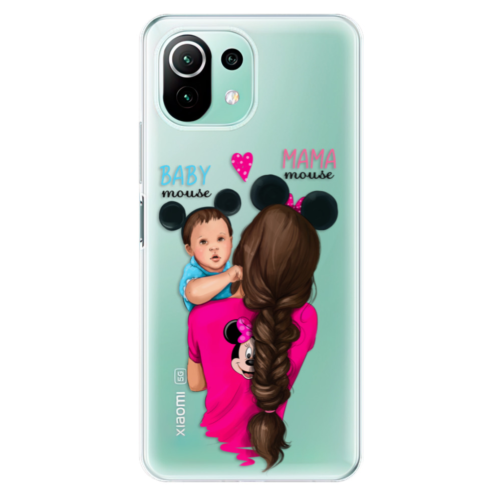 Odolné silikónové puzdro iSaprio - Mama Mouse Brunette and Boy - Xiaomi Mi 11 Lite