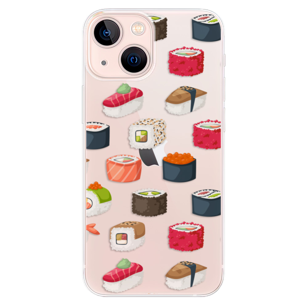 Odolné silikónové puzdro iSaprio - Sushi Pattern - iPhone 13 mini